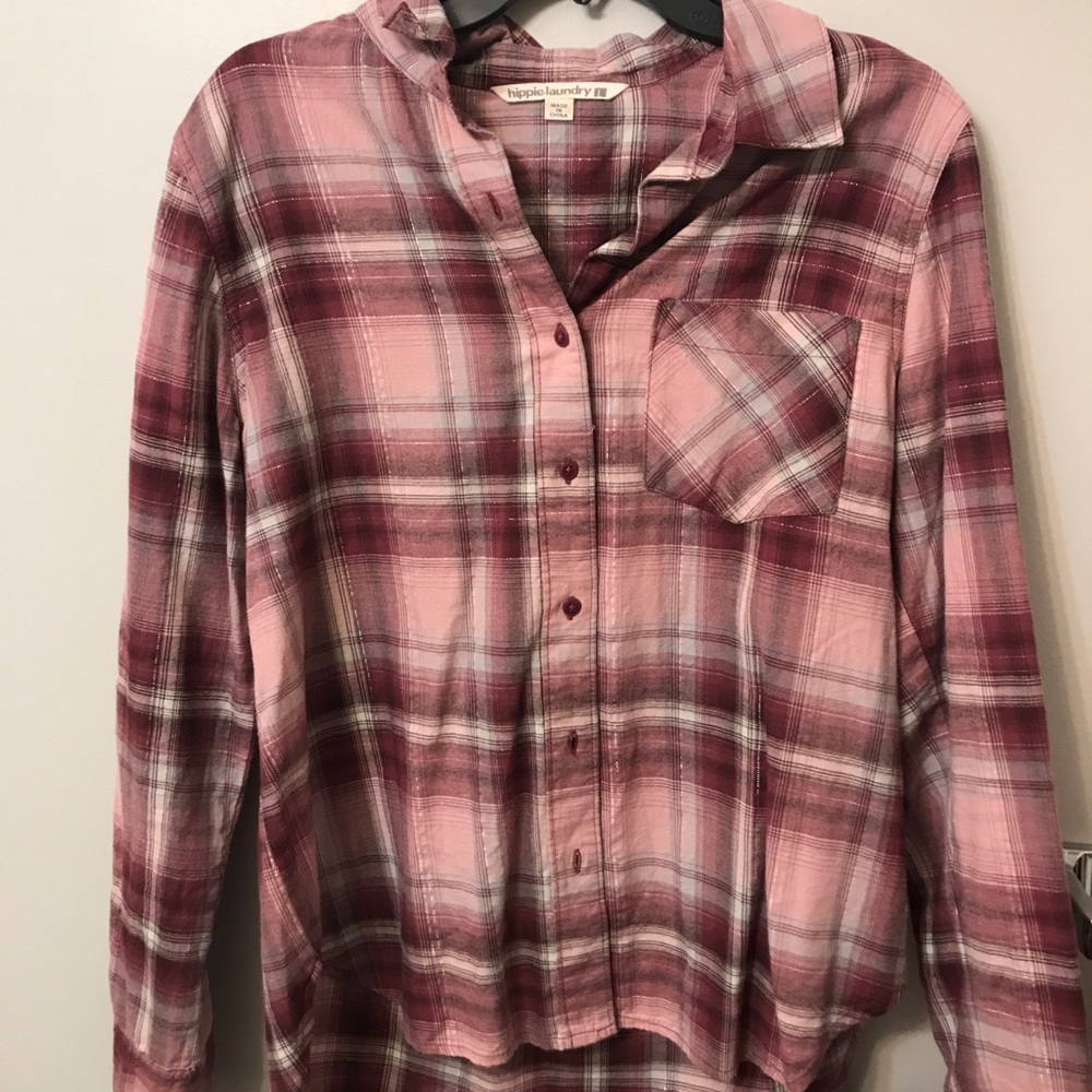 Pink plaid shirt
